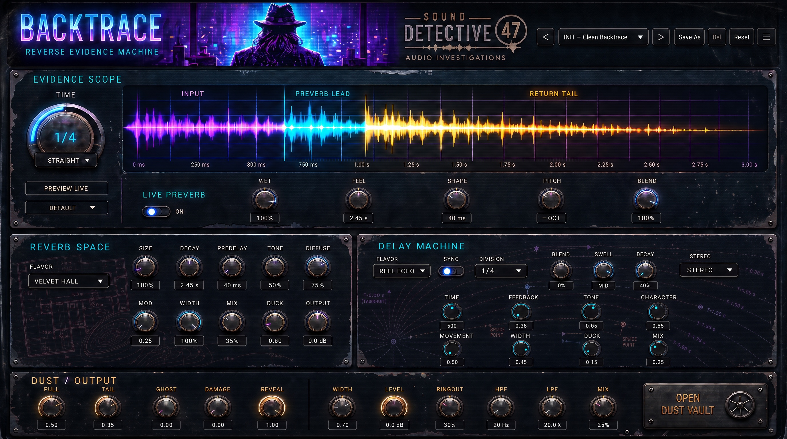 The Backtrace reverse evidence machine interface